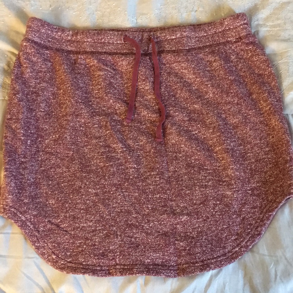 Burgundy mini skirt